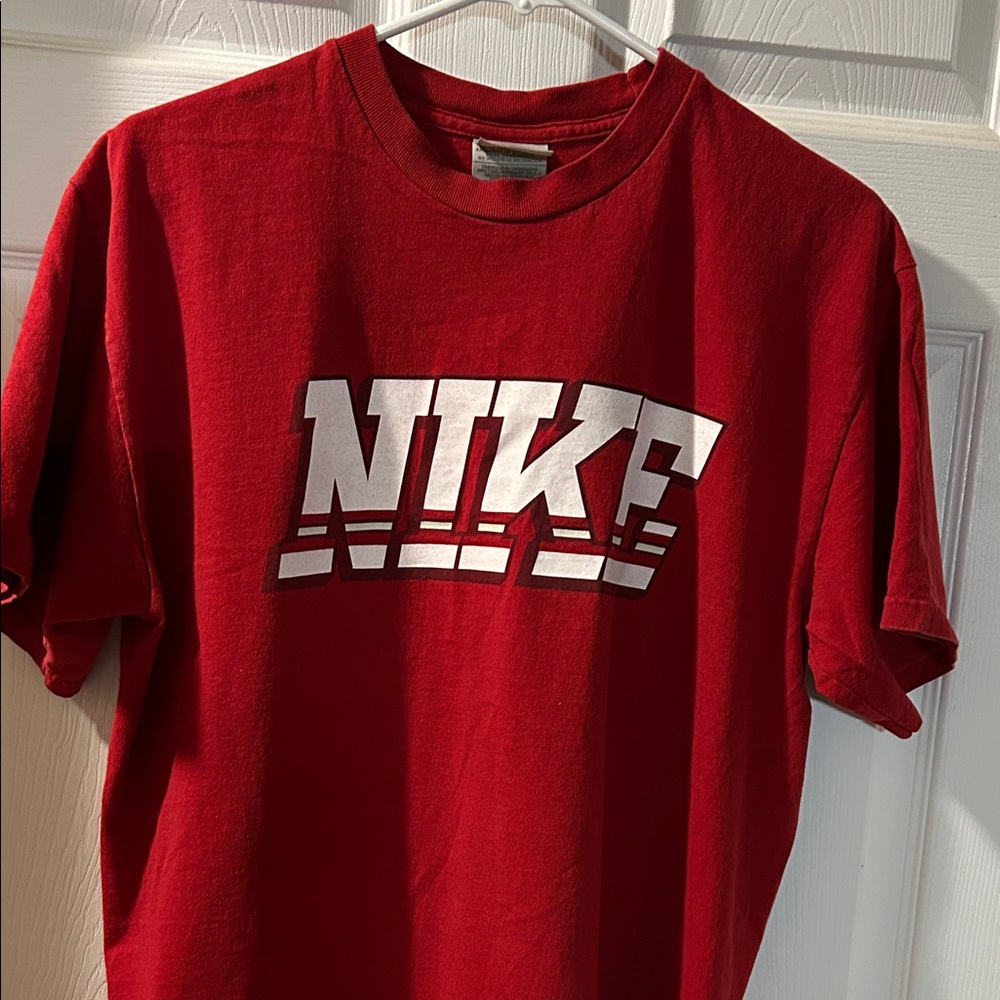 Nike Classic Red Tee with White Logo